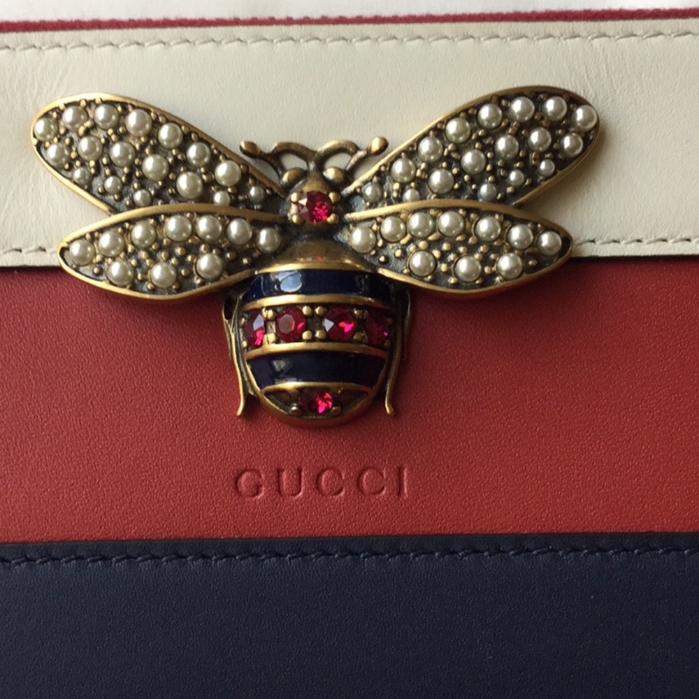 GUCCI QUEEN MARGARET BEE ZIP AROUND WALLET NWT🐝🐝 - Picture 2 of 10